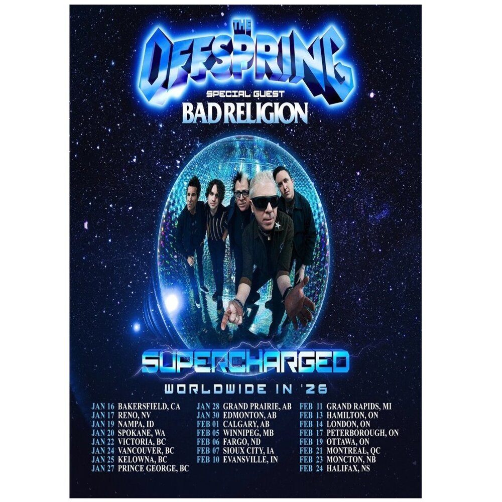 The Offspring Supercharged Worldwide In 2026 North America City Poster 165